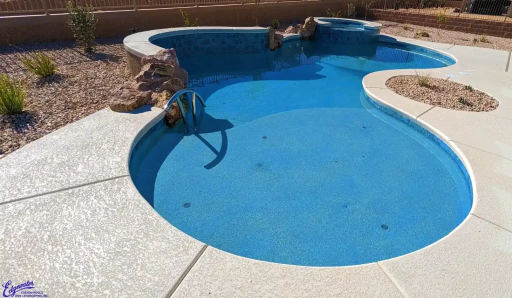 Custom pool by Edgewater Custom Pools &ndash; Bodnar Handrail Wet Deck