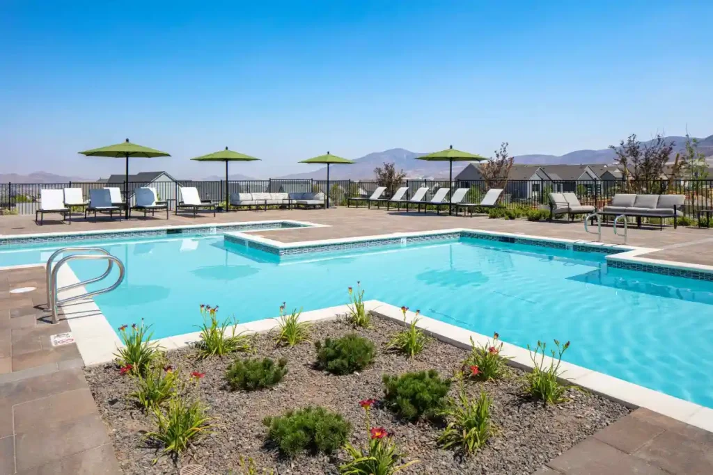 Commercial pool by Edgewater Custom Pools &ndash; Ridgeline Clubhouse