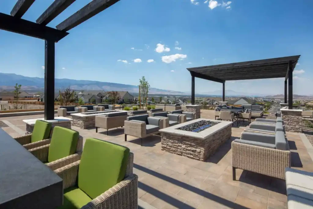 Commercial pool by Edgewater Custom Pools &ndash; Ridgeline Clubhouse