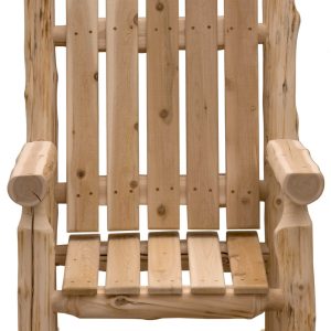 27" Natural Wood Solid Wood Indoor Outdoor Rocking Chair