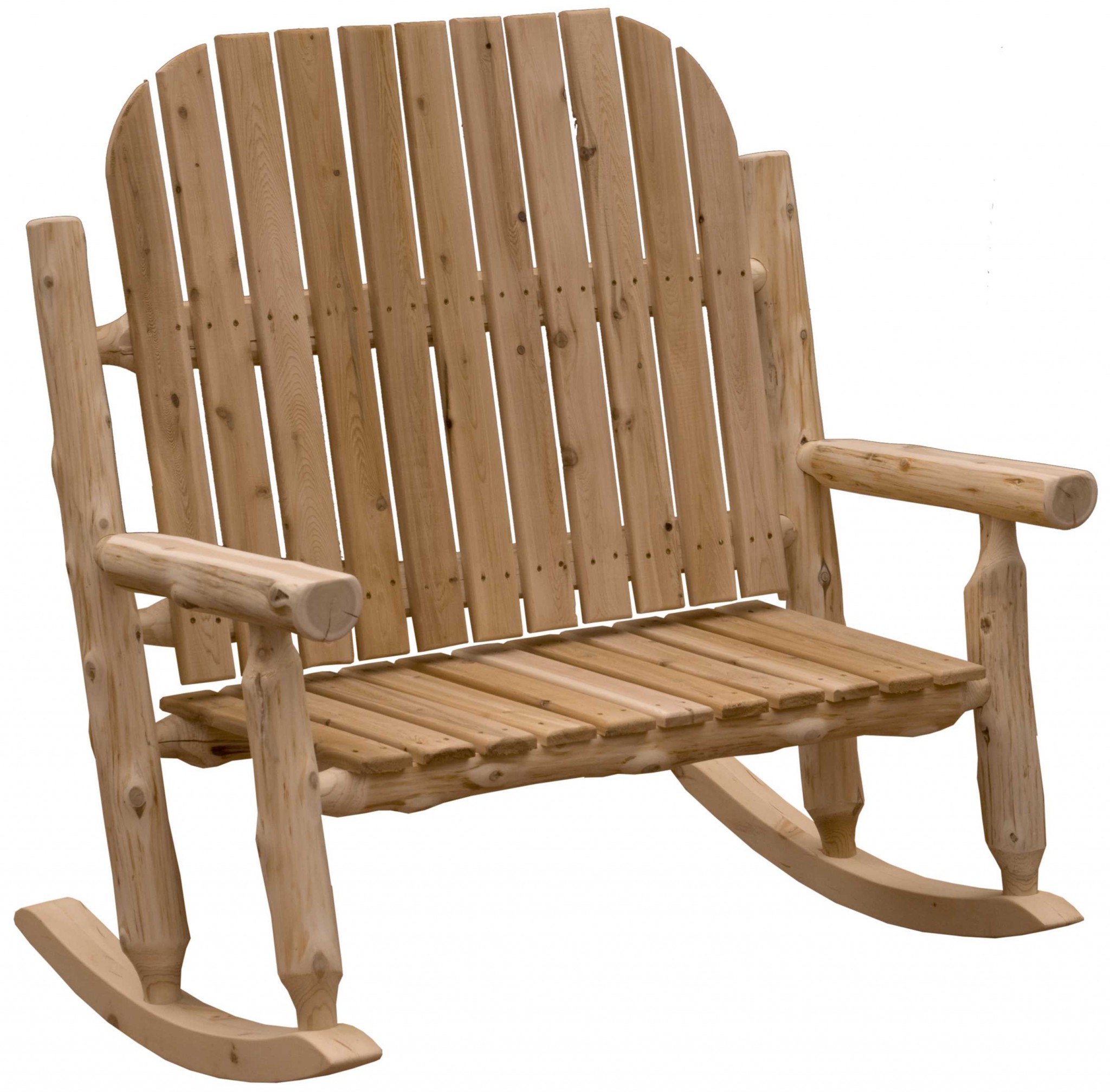 48" Natural Wood Indoor Outdoor Rocking Chair - Image 5
