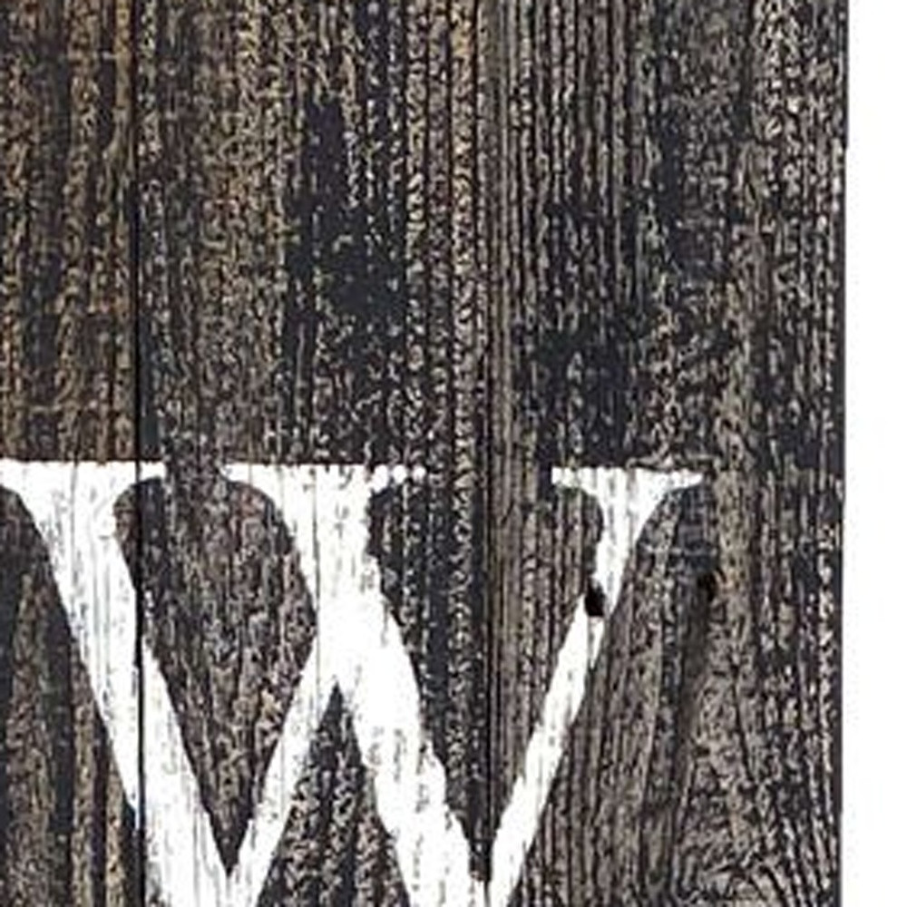 5' Rustic Black And White Front Porch Welcome Sign - Image 5