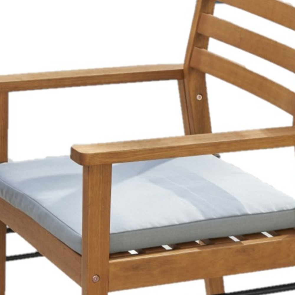 Light Wood Dining Chair With Metal Supports - Image 3