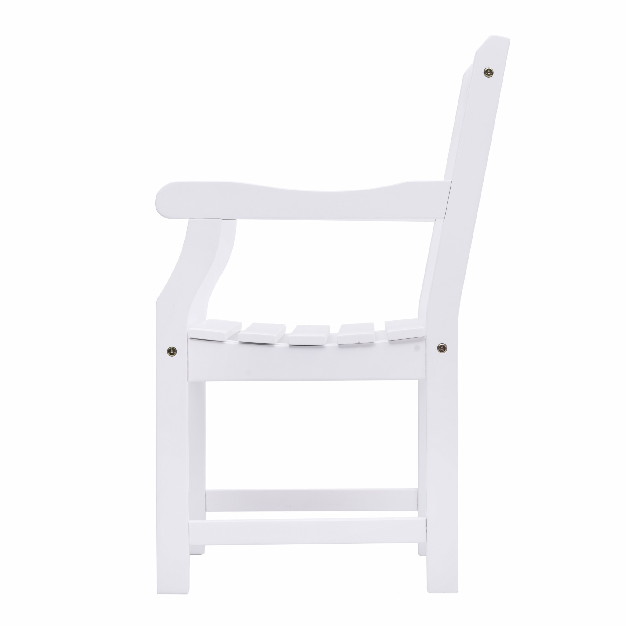 White Patio Armchair With Diagonal Design - Image 2