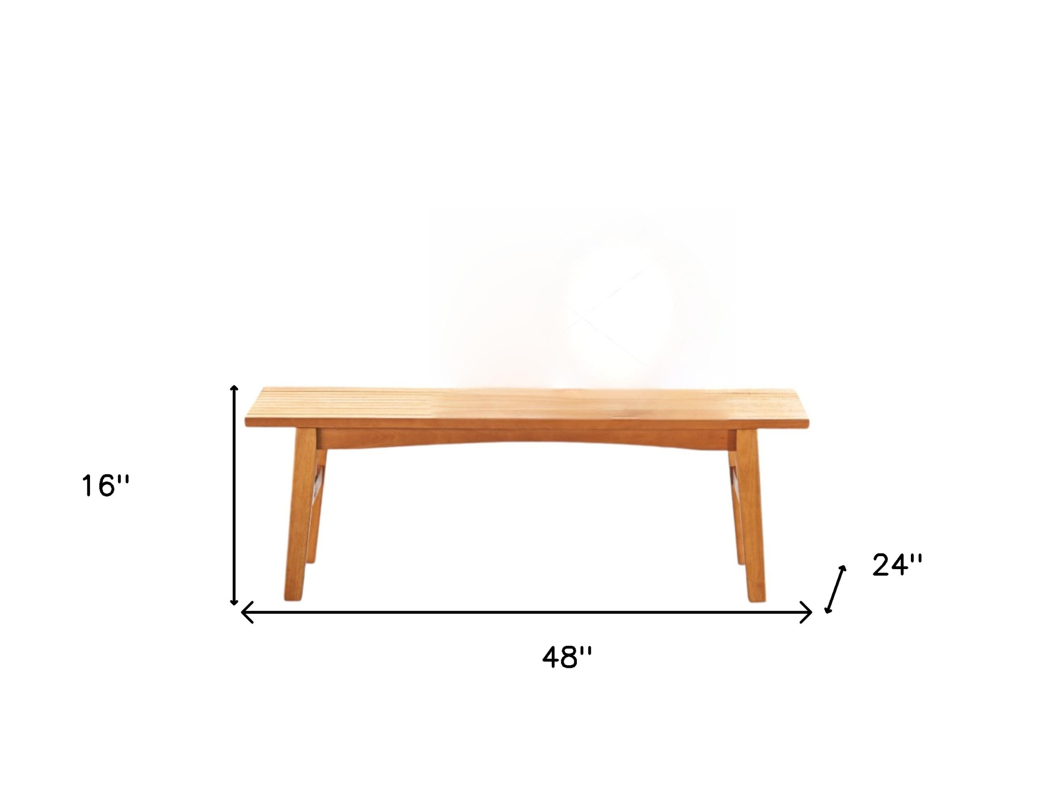 48" Golden Brown Solid Wood Outdoor Coffee Table - Image 6