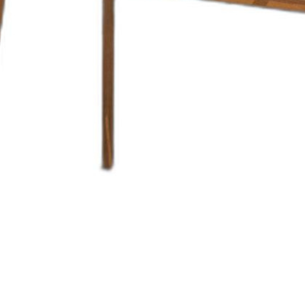 Natural Wood Dining Table With Slatted Top - Image 2