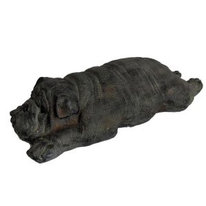 6" Sleepy Bulldog Indoor Outdoor Statue