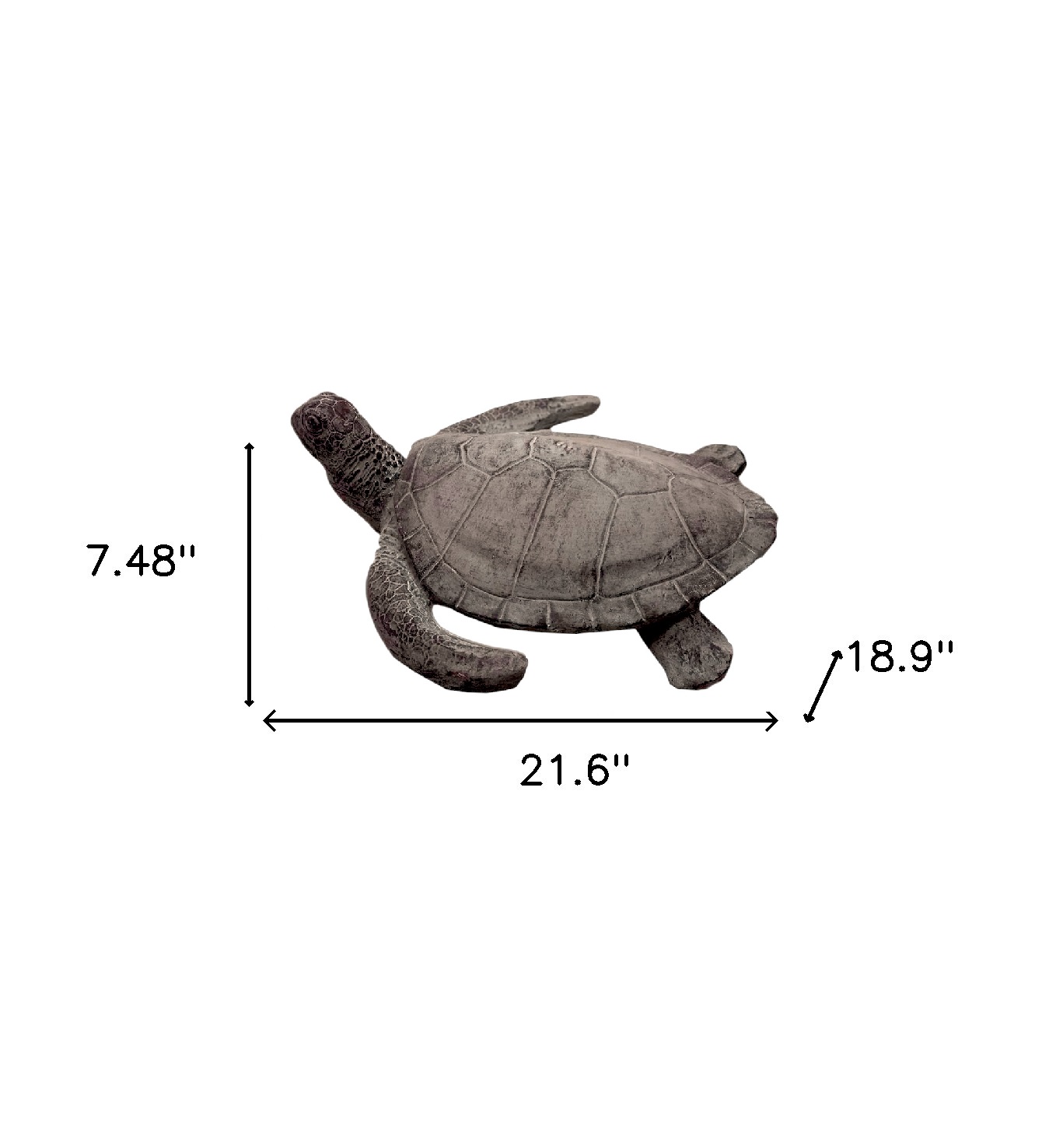 22" Sea Turtle Indoor Outdoor Statue - Image 7