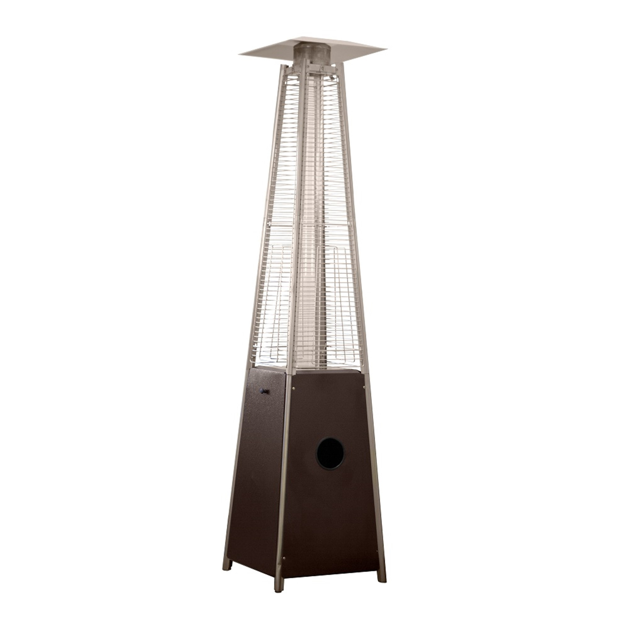 41000 BTU Brown Steel Propane Triangular Pyramid Standing Patio Heater - Image 2