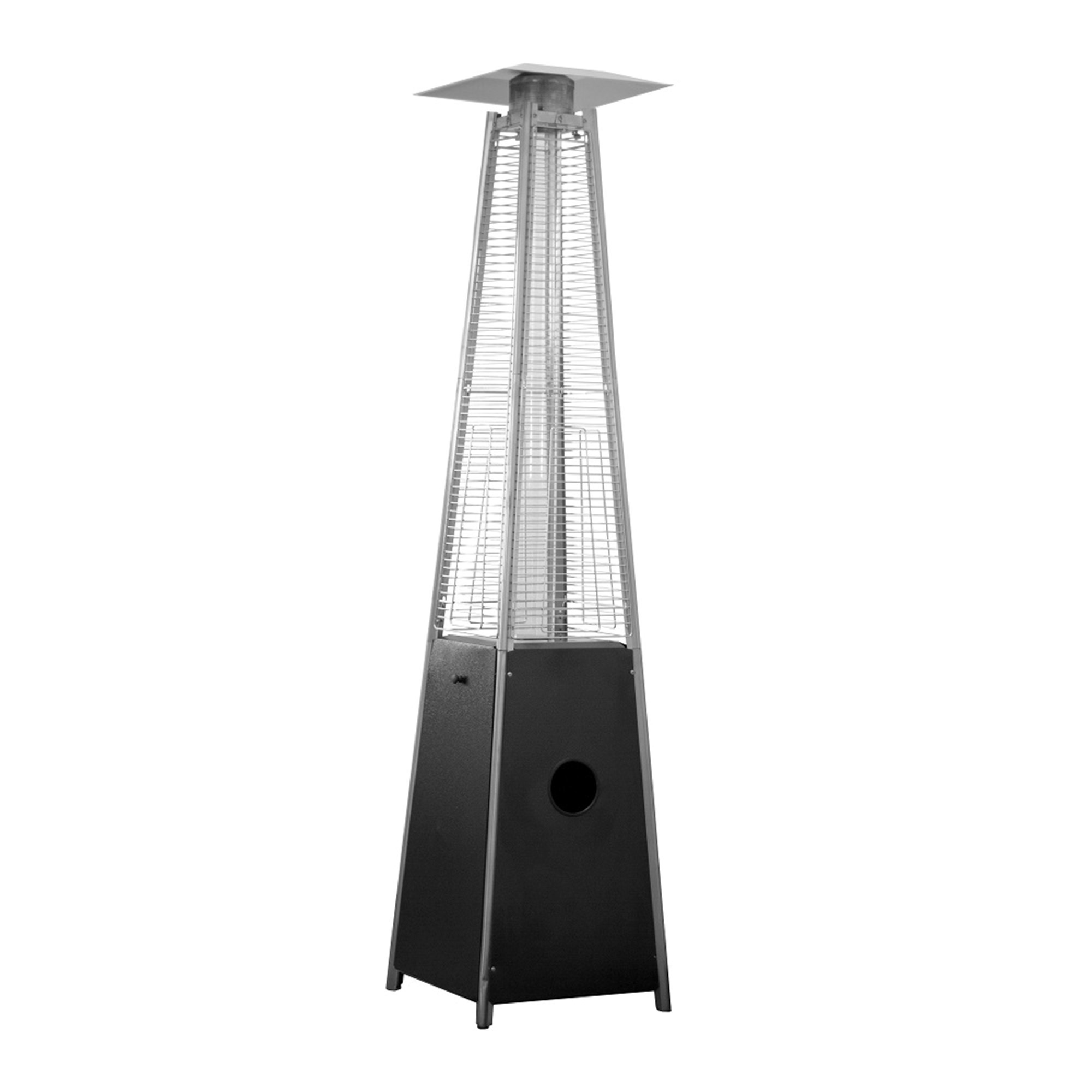 41000 BTU Black Steel Propane Triangular Pyramid Standing Patio Heater - Image 2