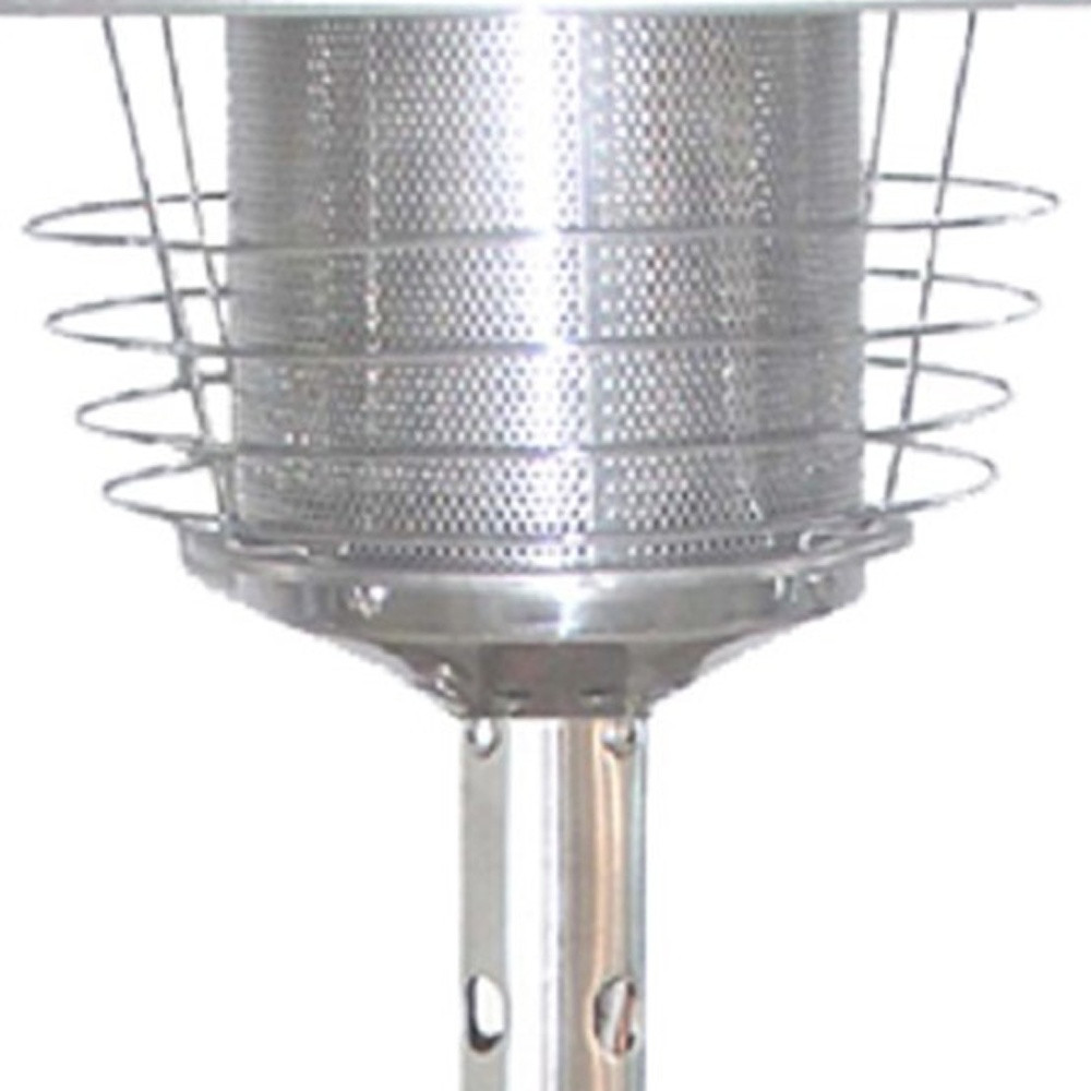 11000 BTU Silver Steel Propane Cylindrical Pole Tabletop Patio Heater - Image 5