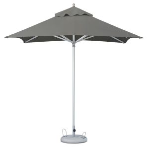 8' Charcoal Polyester Square Market Patio Umbrella