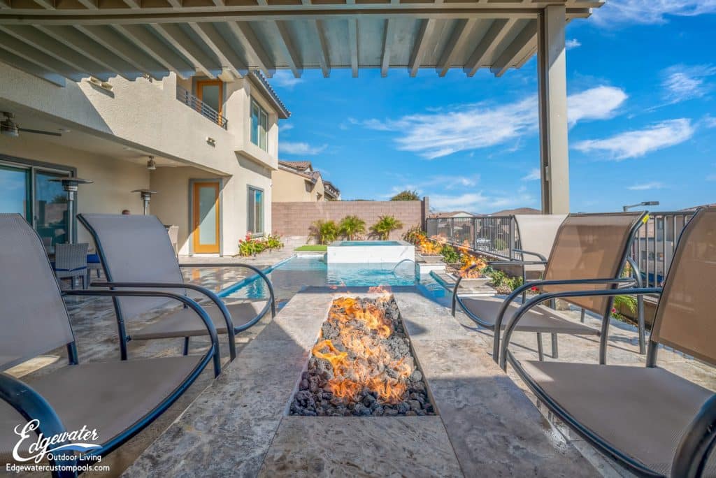Outdoor living by Edgewater Custom Pools – 170 Wilson Ridge St.