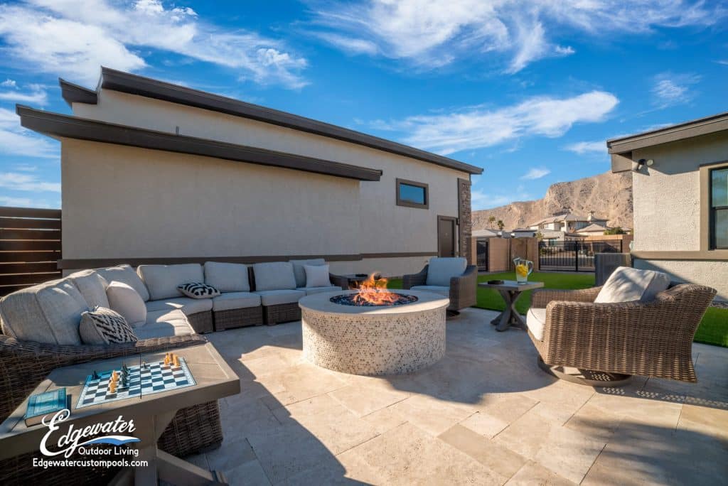 Outdoor living by Edgewater Custom Pools – 4340 Stanley Peak Ct
