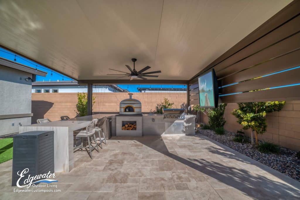 Outdoor living by Edgewater Custom Pools &ndash; 4340 Stanley Peak Ct