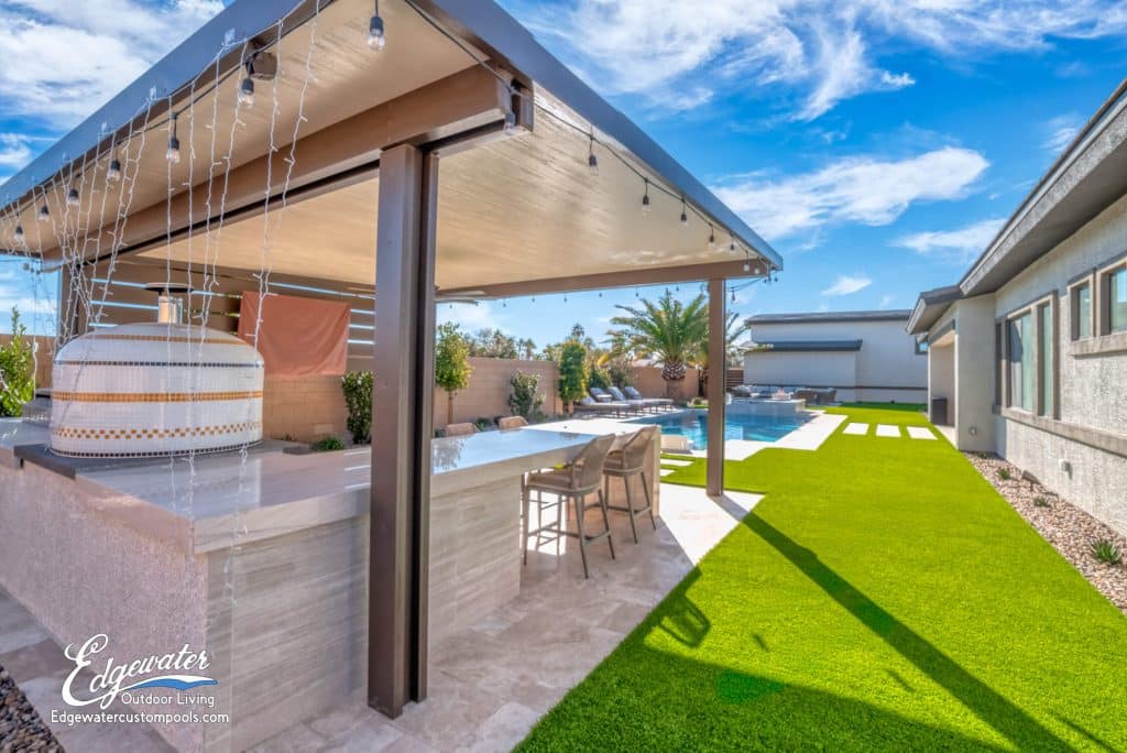 Outdoor living by Edgewater Custom Pools &ndash; 4340 Stanley Peak Ct
