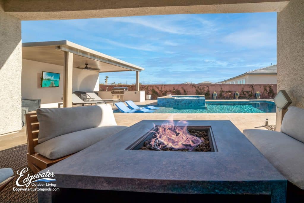 Outdoor living by Edgewater Custom Pools – 7162 Noble Crest Ct