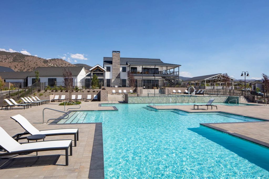 Commercial pool by Edgewater Custom Pools &ndash; Ranch Clubhouse