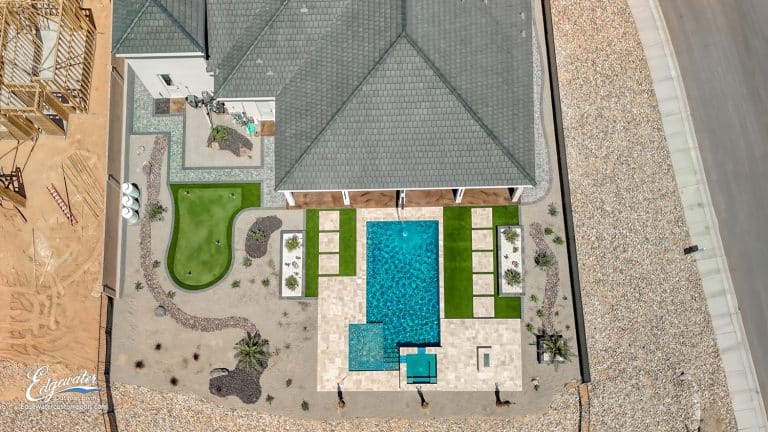 Custom pool by Edgewater Custom Pools – 512 Falcon Ln Mesquite