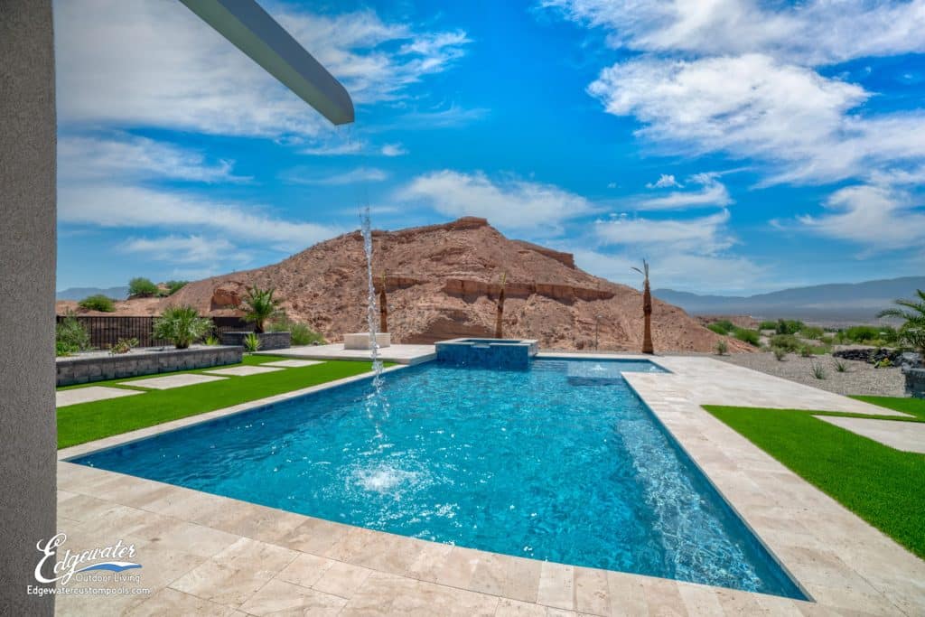 Custom pool by Edgewater Custom Pools – 512 Falcon Ln Mesquite