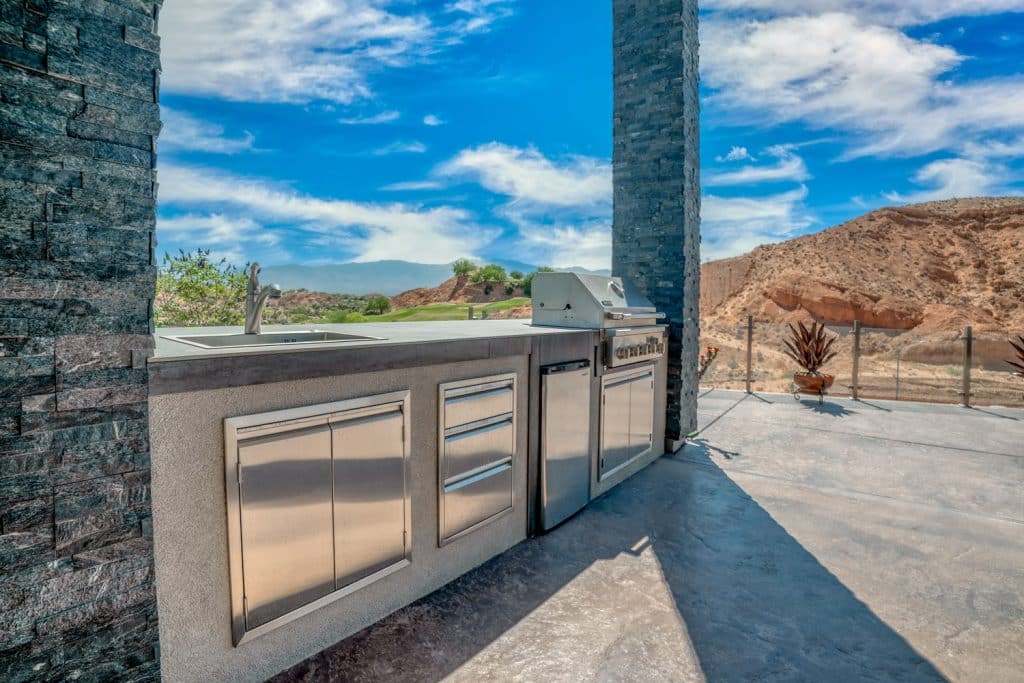 Outdoor living by Edgewater Custom Pools &ndash; 857 Falcon View Dr