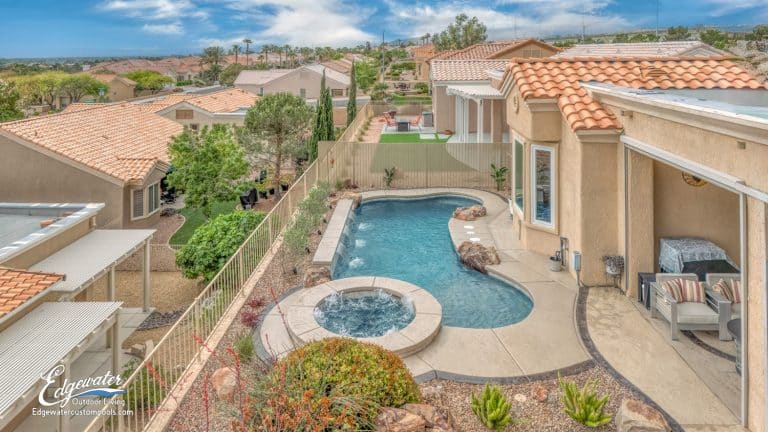 Custom pool by Edgewater Custom Pools – Sun Cliff Drone 1 E1792769485507