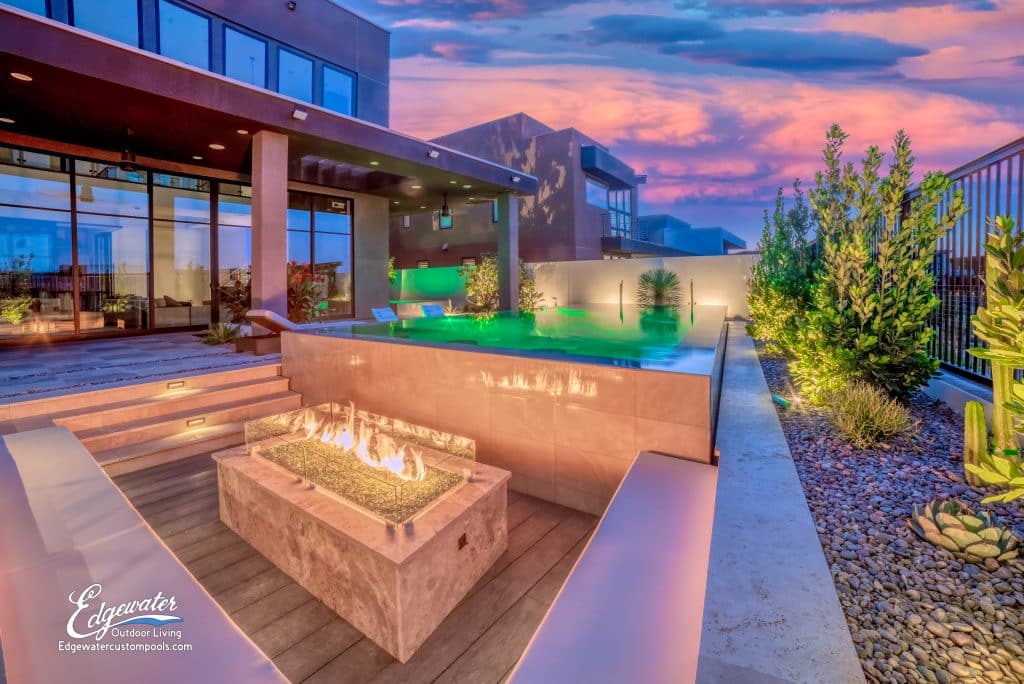 Outdoor living by Edgewater Custom Pools
