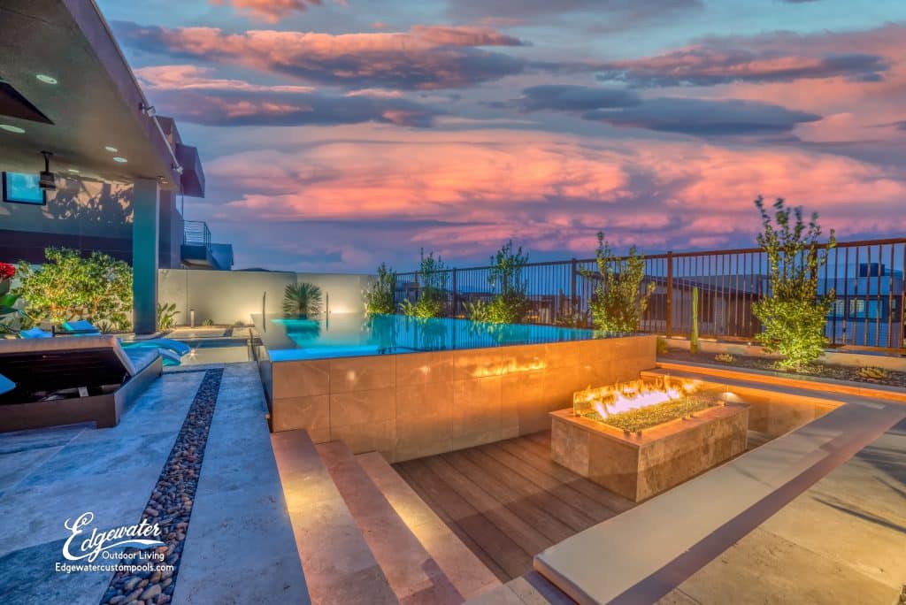 Outdoor living by Edgewater Custom Pools