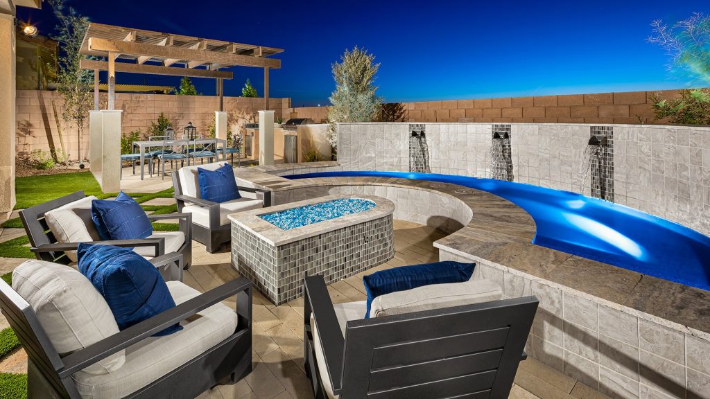 Custom pool by Edgewater Custom Pools &ndash; Concord Edgewood Pool Twilight 1920