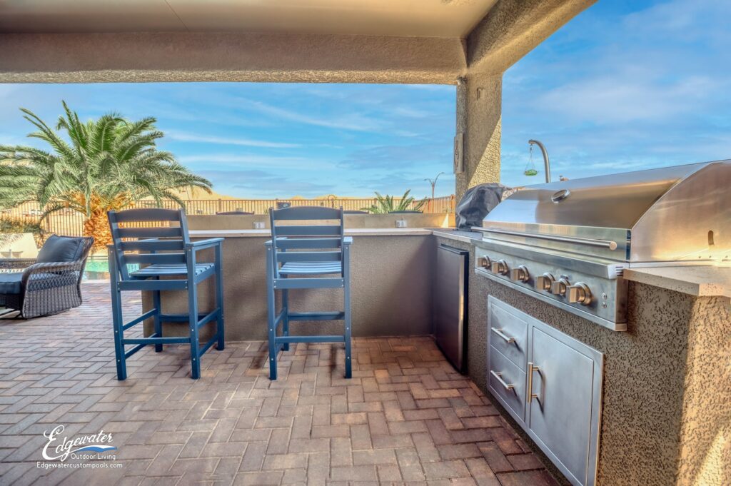 Outdoor living by Edgewater Custom Pools &ndash; 1097 Pine Nut Way Mesquite