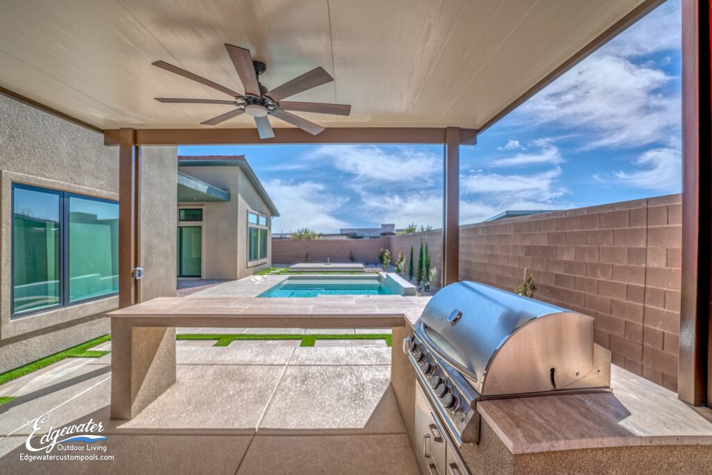 Outdoor living by Edgewater Custom Pools &ndash; 12087 Granite Cyn St Las Vegas Nv 89138