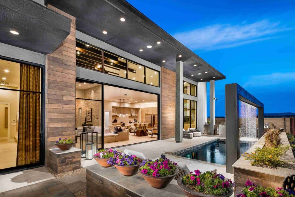 Custom pool by Edgewater Custom Pools – Peak North Mid Century Modern Rear Elevation