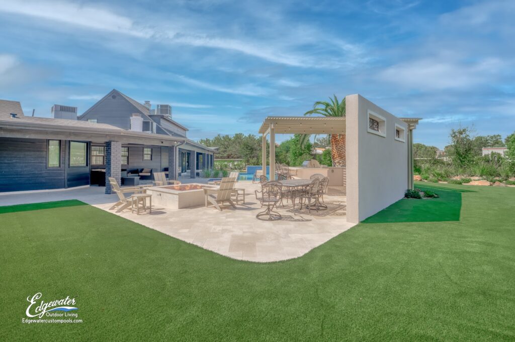 Outdoor living by Edgewater Custom Pools &ndash; 3550 E. Pama Ln