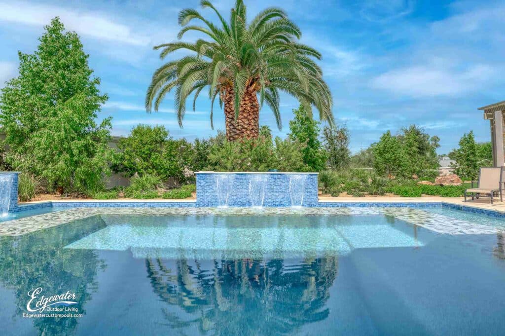 Custom pool by Edgewater Custom Pools – 3550 E. Pama Ln