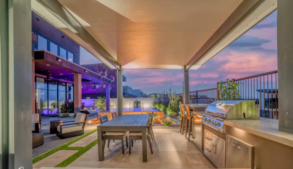 Outdoor living by Edgewater Custom Pools &ndash; 5498 Stone Ridge