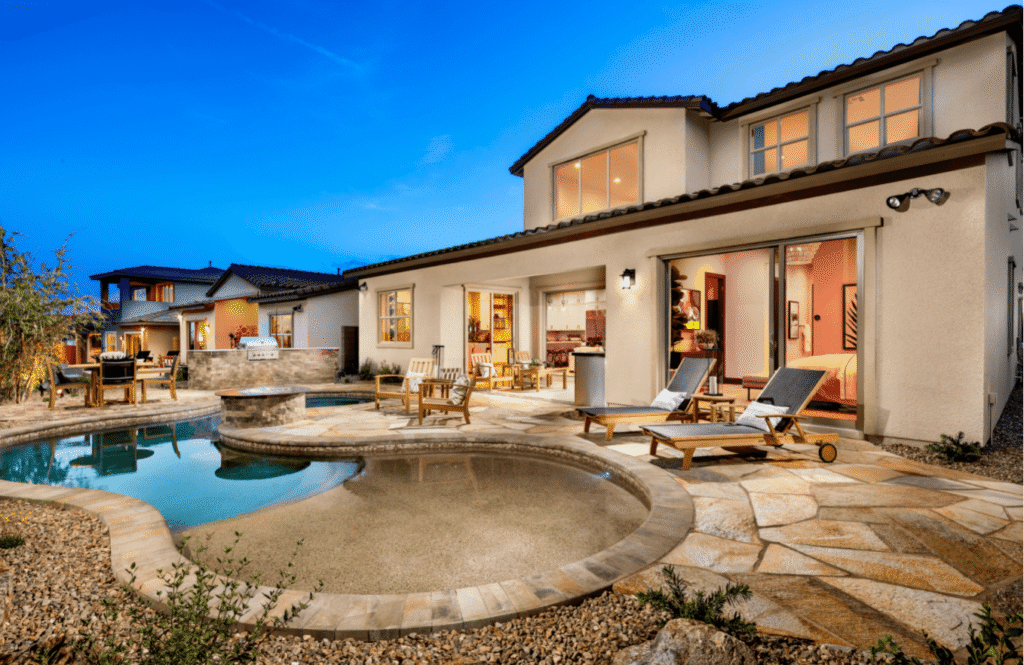 Outdoor living by Edgewater Custom Pools &ndash; Acadia Ridge