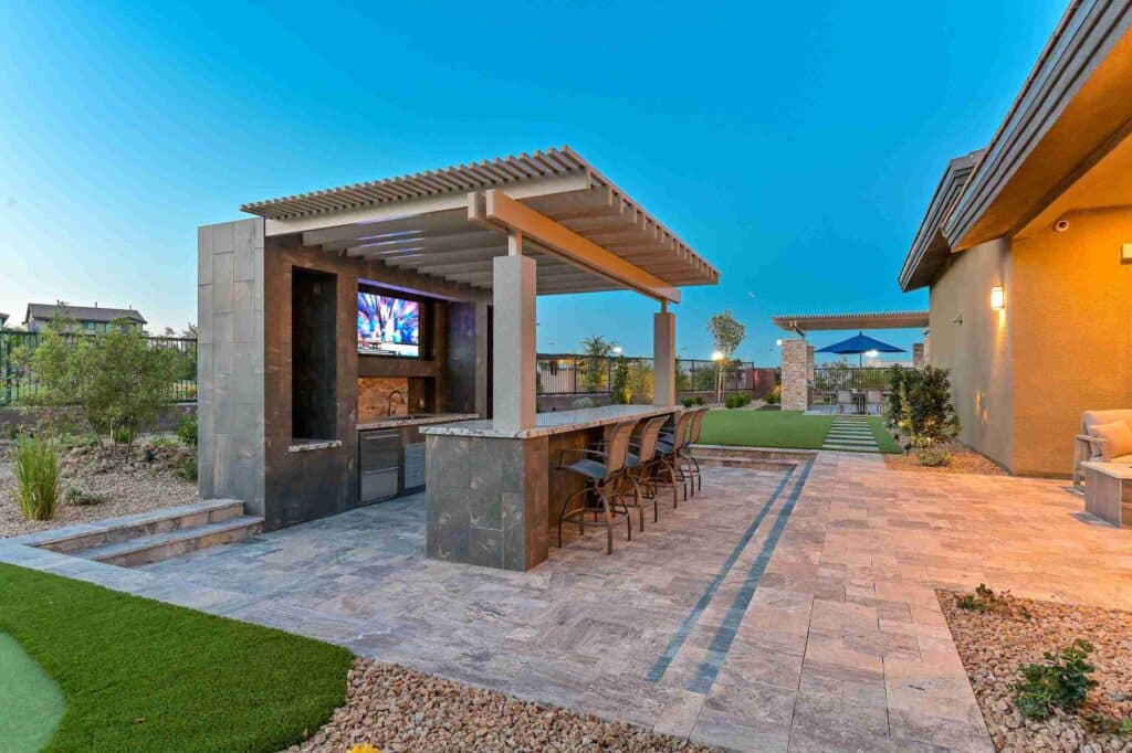 Patio and outdoor living by Edgewater Custom Pools – Howard Patio Cover