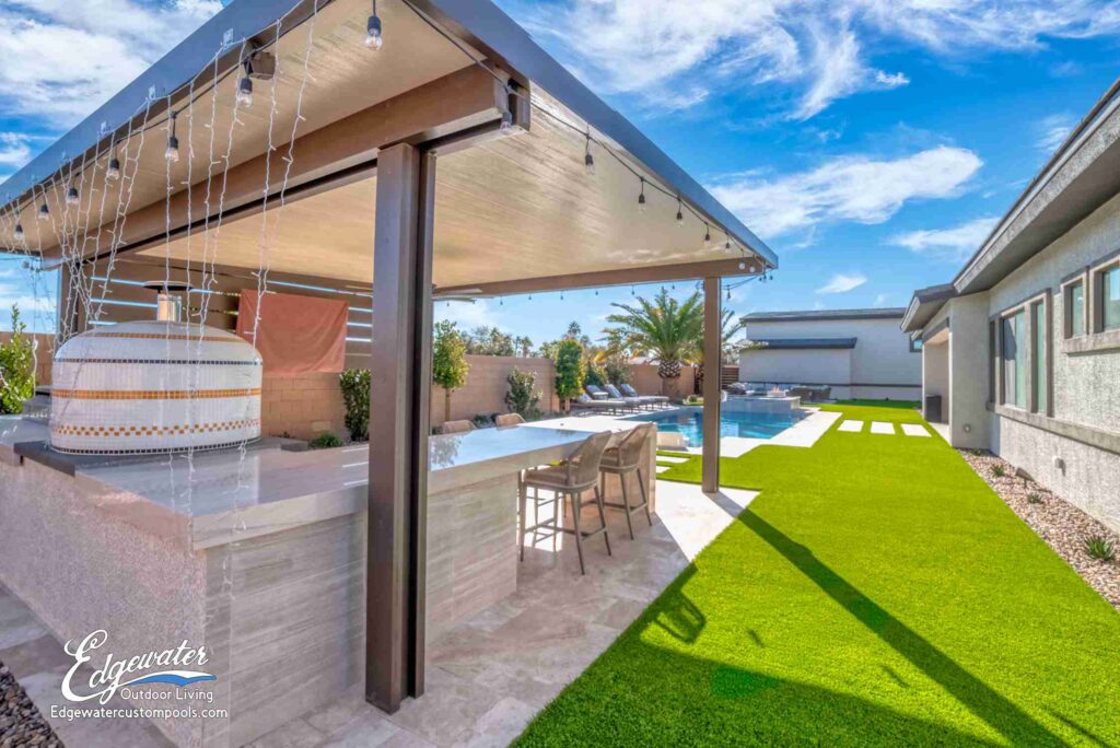 Patio and outdoor living by Edgewater Custom Pools – Rosetti Patio Cover