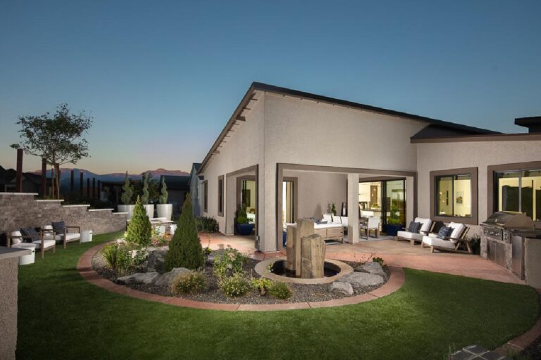 Custom pool by Edgewater Custom Pools – Regency At Caramella Ranch Claymont Collection Cambria Backyard 1800 11Zon