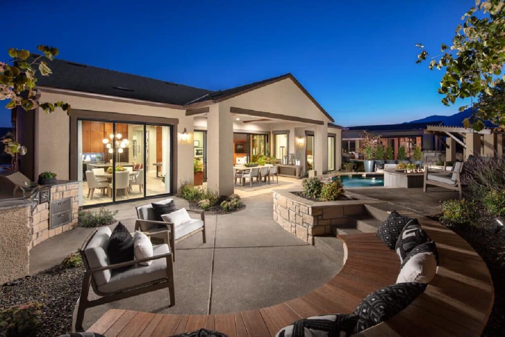 Custom pool by Edgewater Custom Pools – Regency At Caramella Ranch Glenwood Collection Ascott Patio