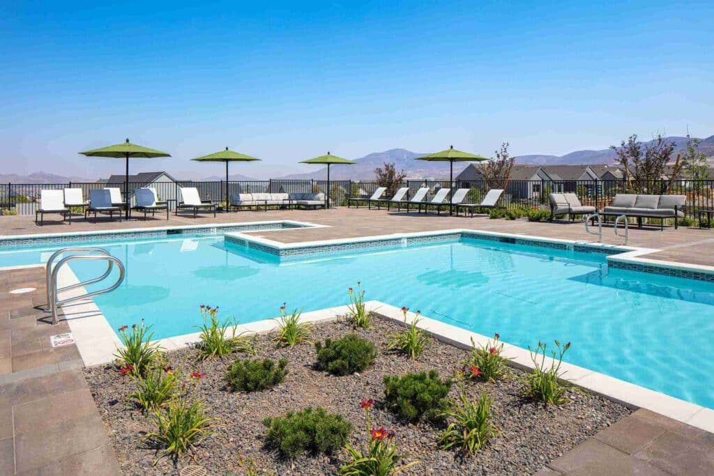 Commercial pool by Edgewater Custom Pools &ndash; Ridgeline Clubhouse