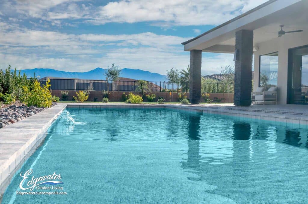 Custom pool by Edgewater Custom Pools – Water Feature