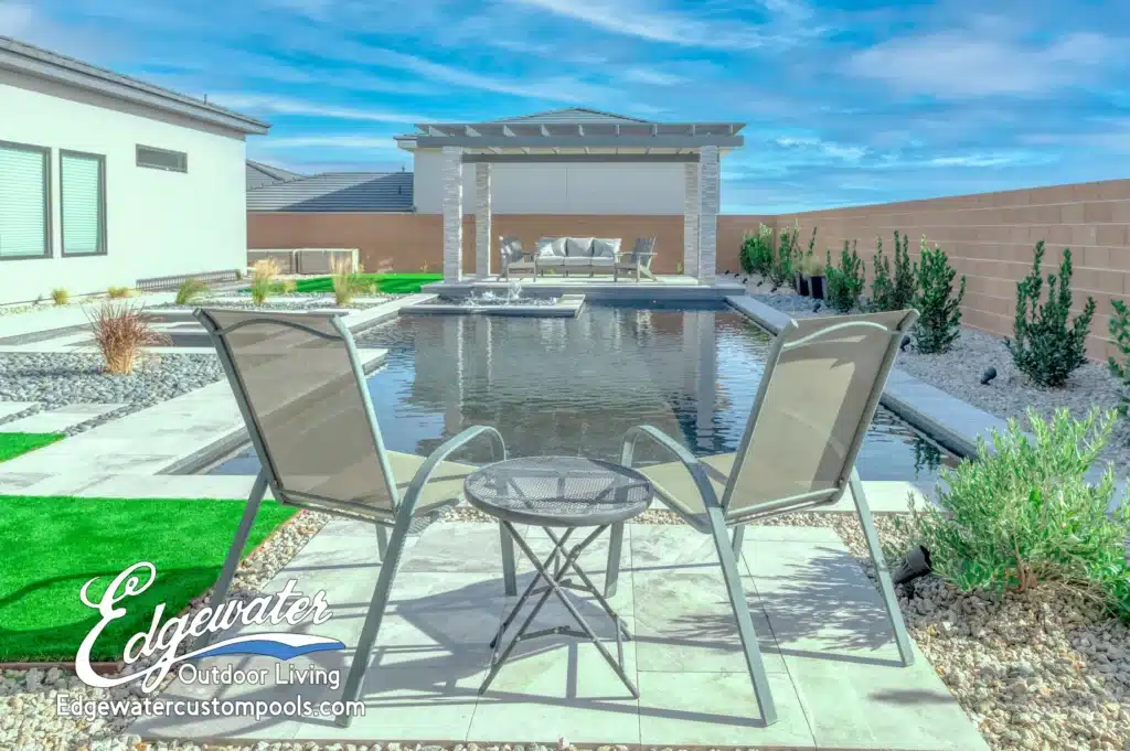 Patio and outdoor living by Edgewater Custom Pools – 7485 W Torino Ave