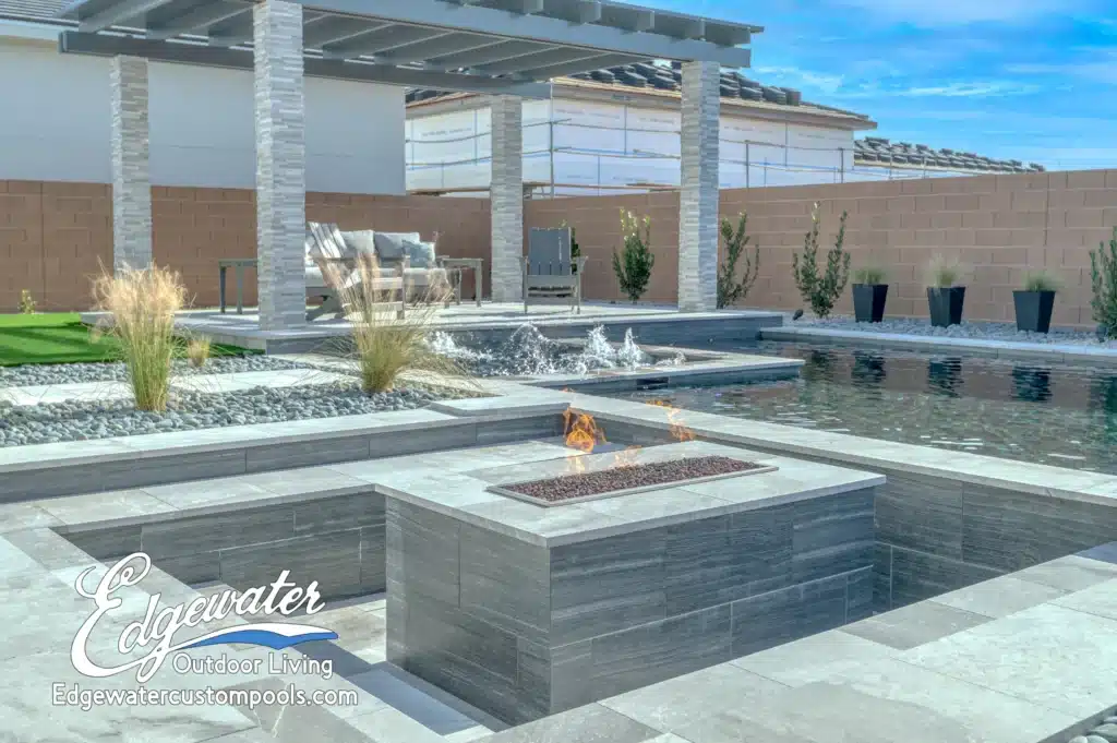 Outdoor living by Edgewater Custom Pools – 7485 W Torino Ave