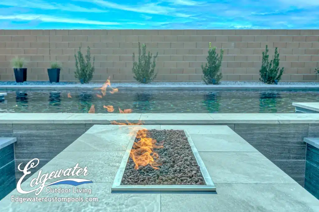 Outdoor living by Edgewater Custom Pools – 7485 W Torino Ave