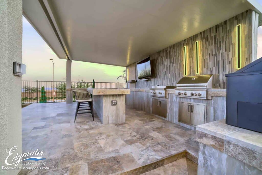 Outdoor living by Edgewater Custom Pools &ndash; 556 Windstone Crest Ave II