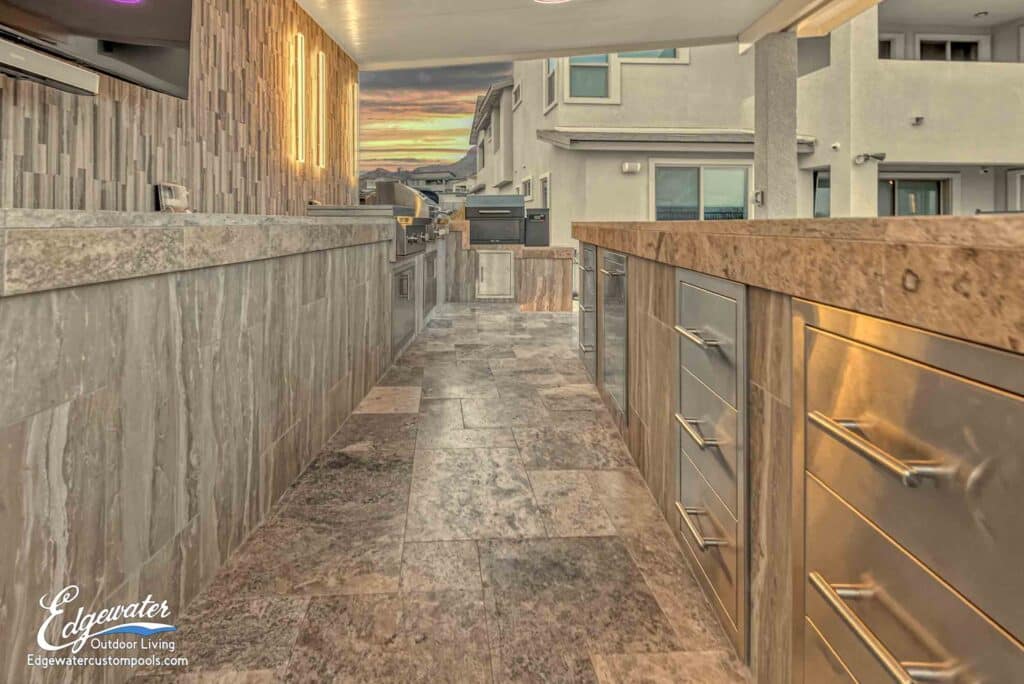 Outdoor living by Edgewater Custom Pools &ndash; 556 Windstone Crest Ave
