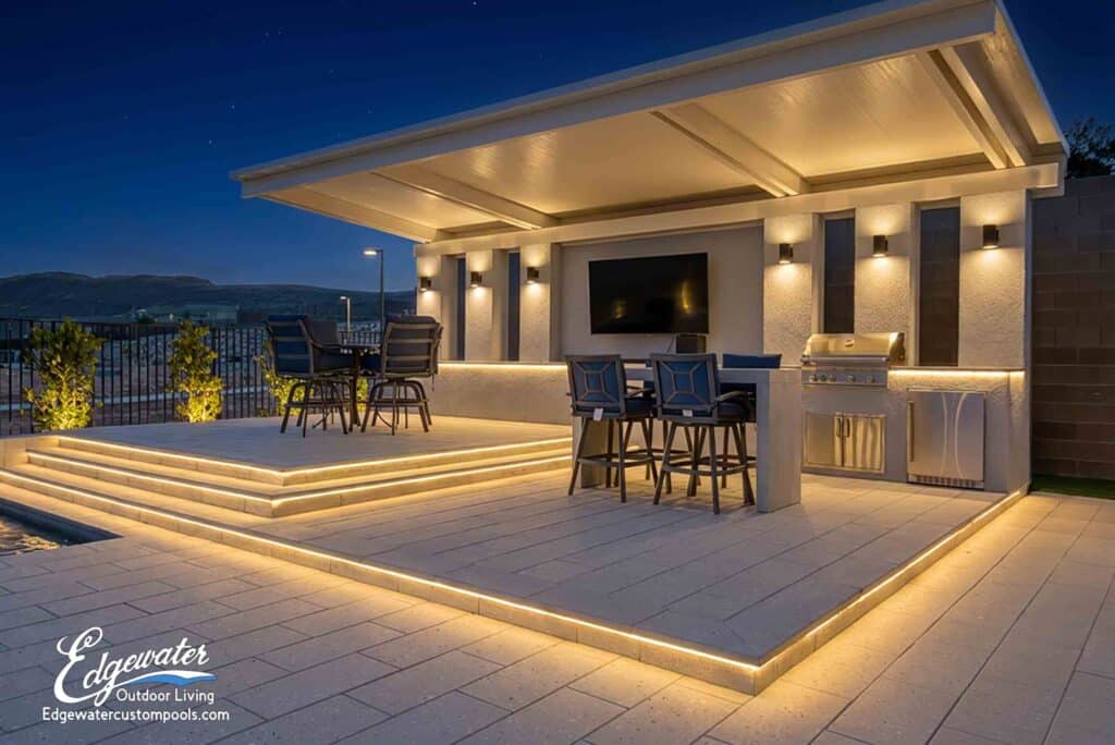 Outdoor living by Edgewater Custom Pools &ndash; 10935 Rossa Peak Ave