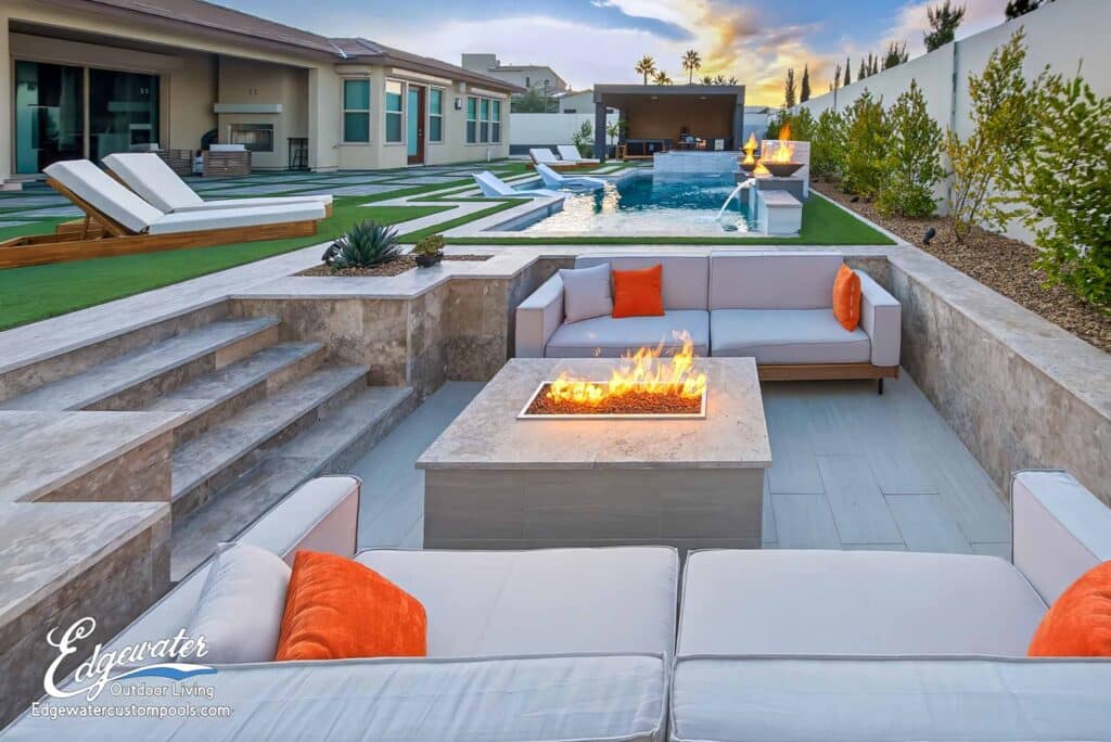 Outdoor living by Edgewater Custom Pools – 8024 Stafford Creek Ct