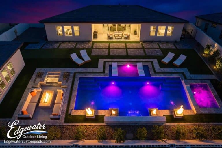 Custom pool by Edgewater Custom Pools – 8024 Stafford Creek Ct 6 Twilight